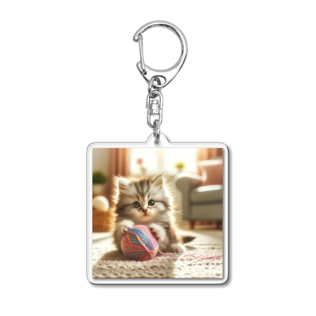 TomaTracksのふわふわ子ネコ Acrylic Key Chain