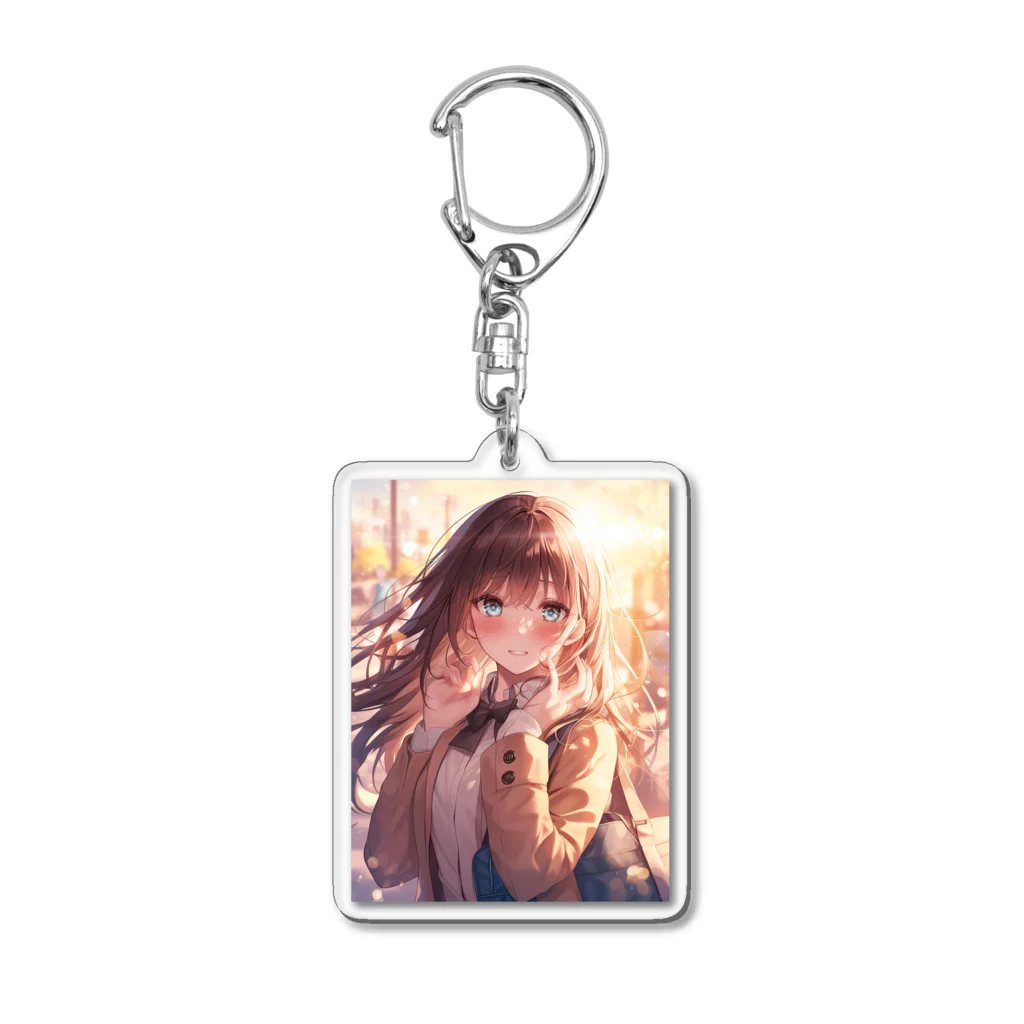 AQUAMETAVERSEの少女の恋思い　なでしこ1478 Acrylic Key Chain