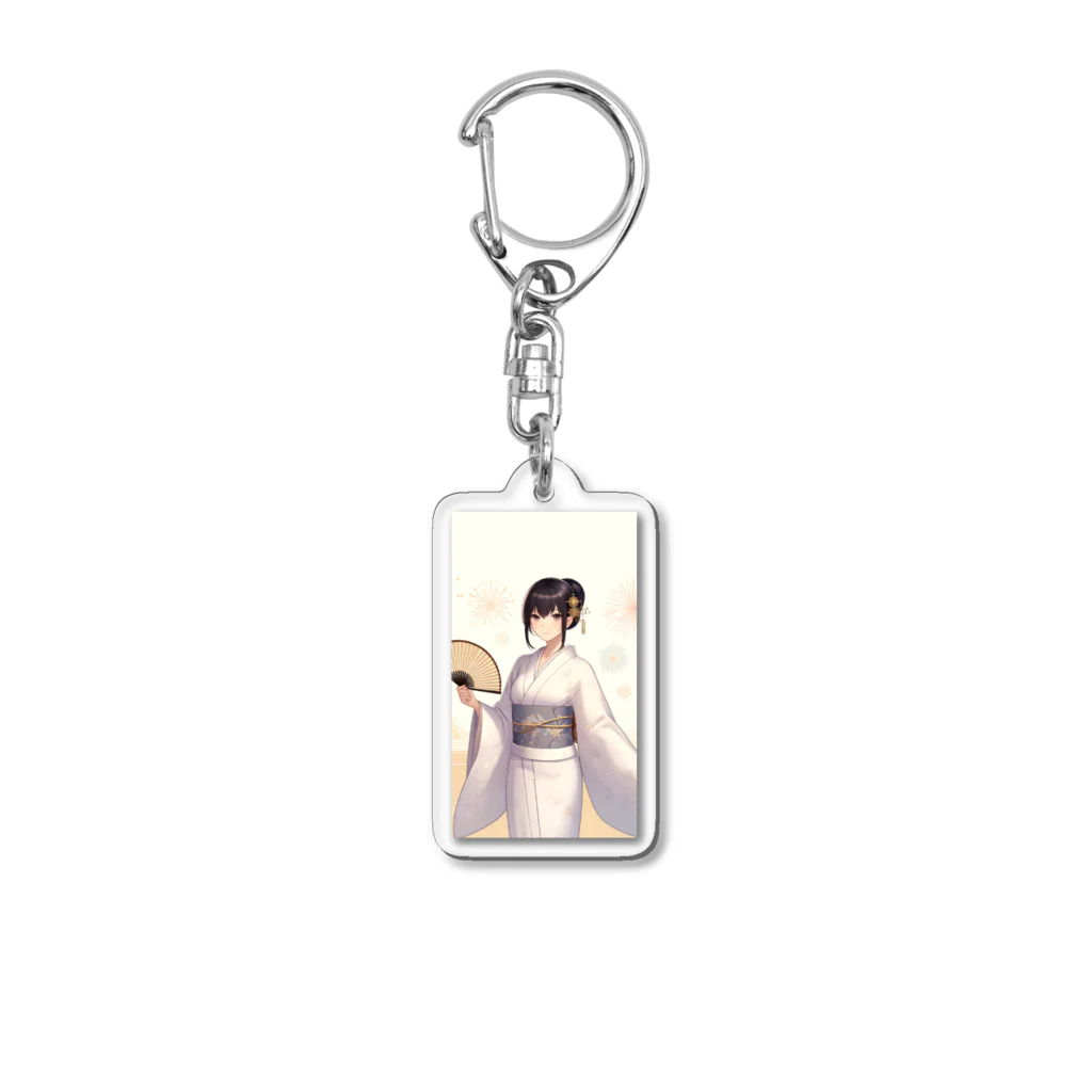 和の浴衣の彼女 Acrylic Key Chain