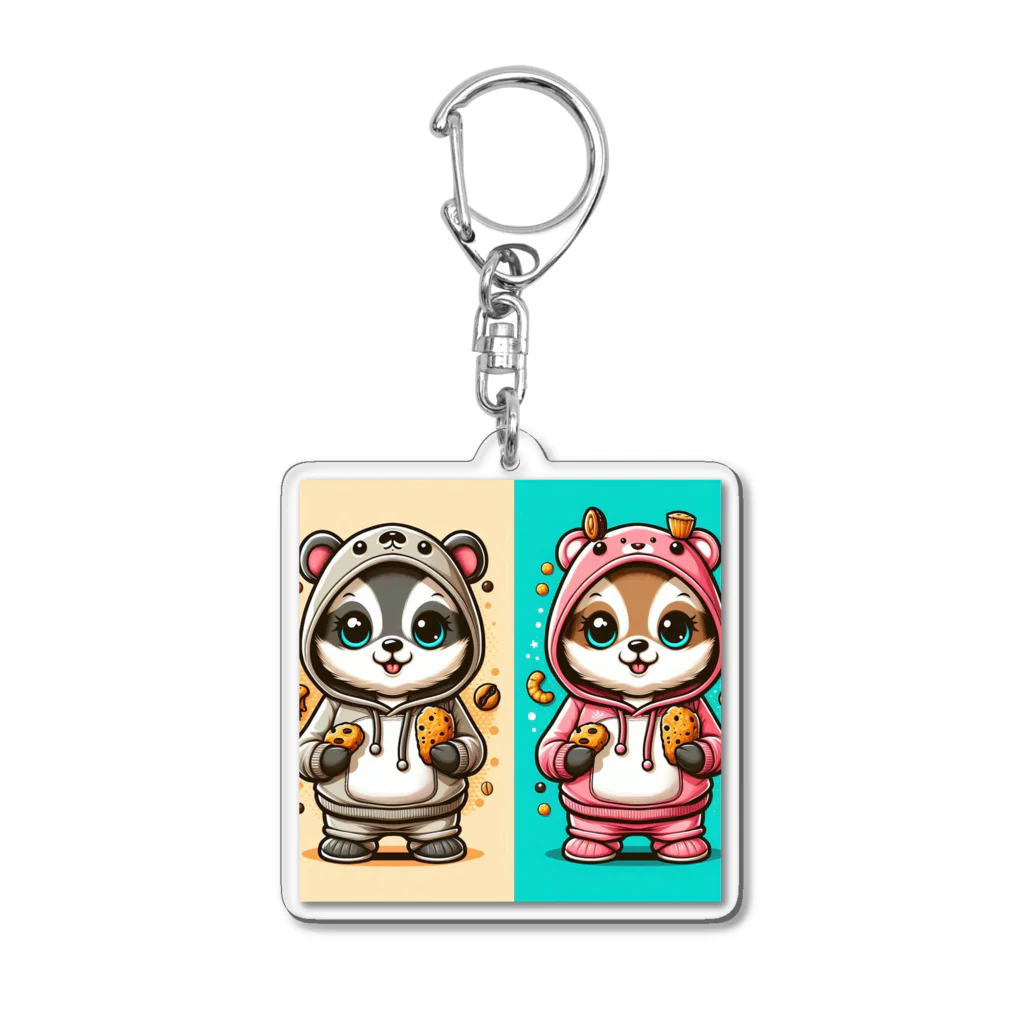 dai-k_1977のかわいい癒やし動物 Acrylic Key Chain