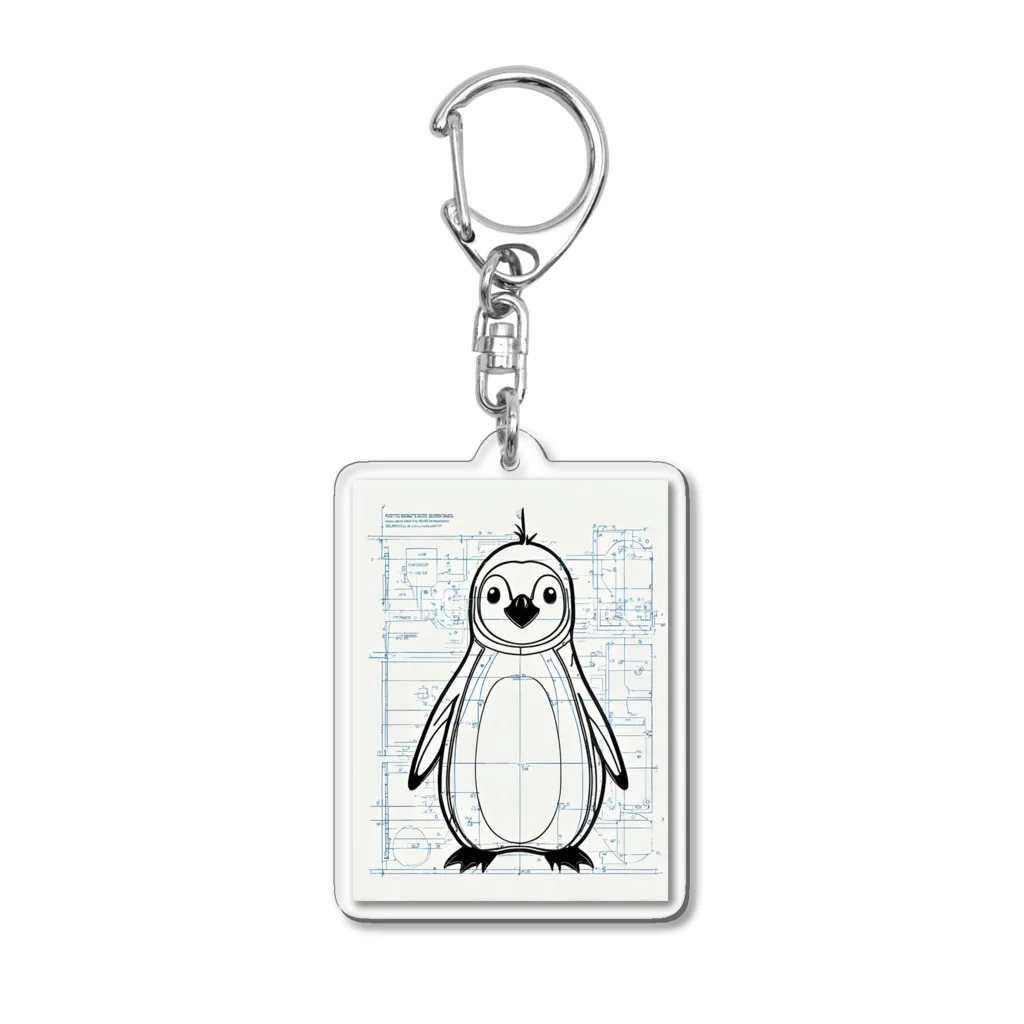 B3Storeのペンギンの設計図 Acrylic Key Chain