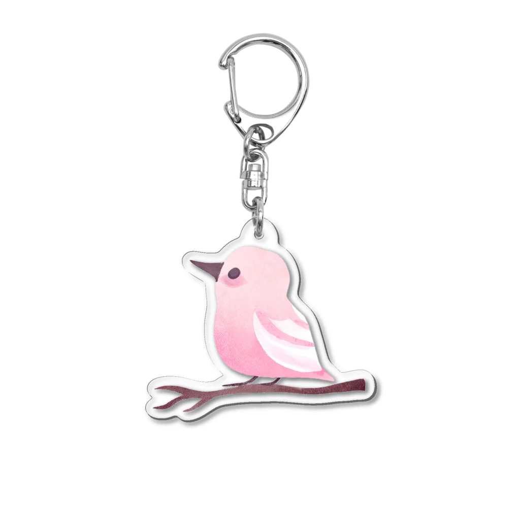 mikankanのピンクの小鳥ちゃん Acrylic Key Chain