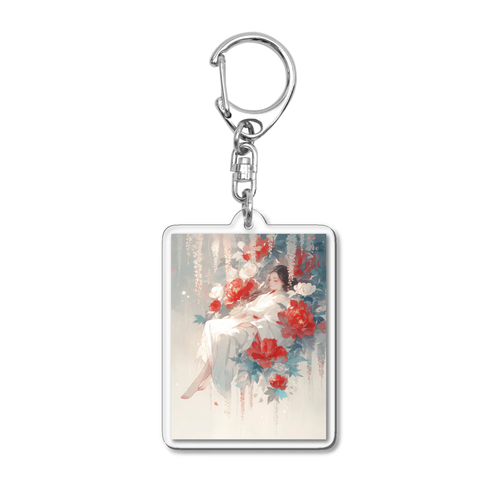 AQUAMETAVERSEの花の空間の中の美女　なでしこ1478 Acrylic Key Chain