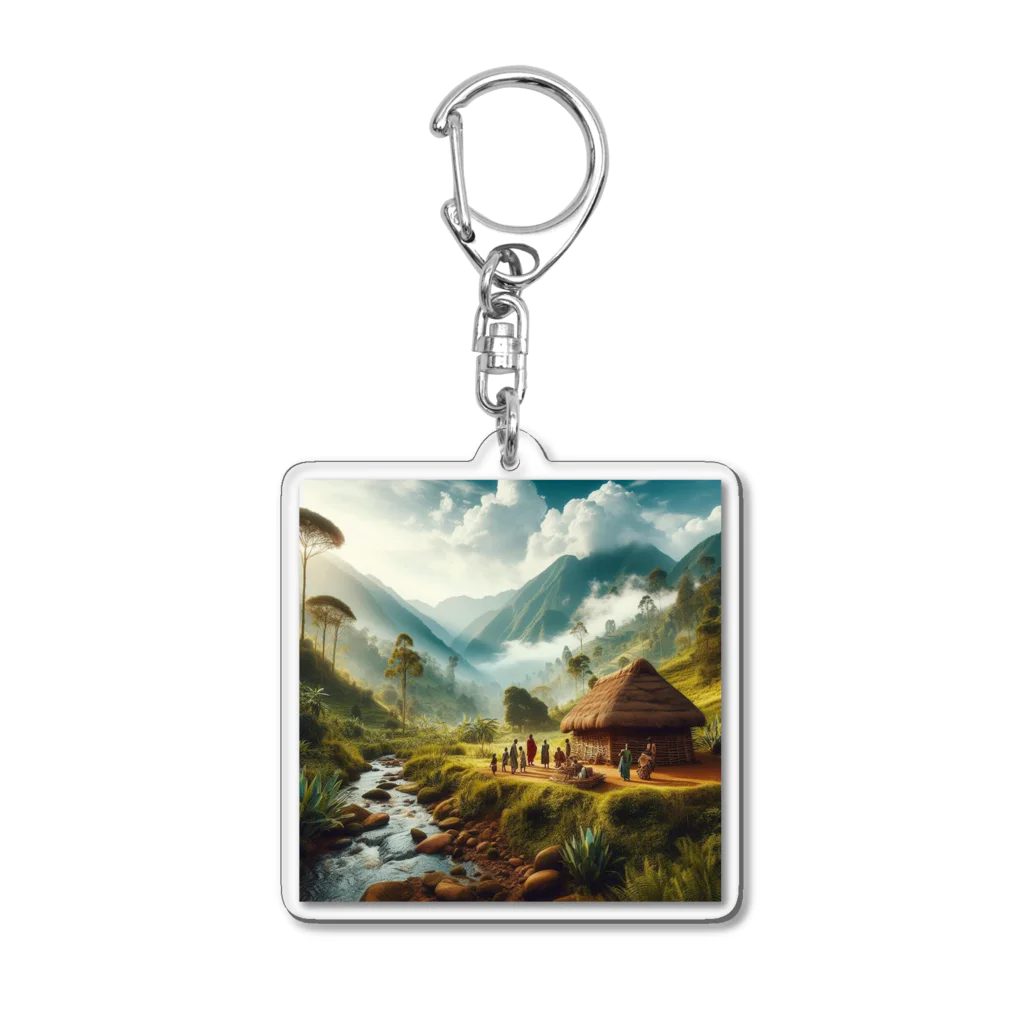 丸山晩霞オリジナルグッツの丸山晩霞近代画像グッズ1 Acrylic Key Chain