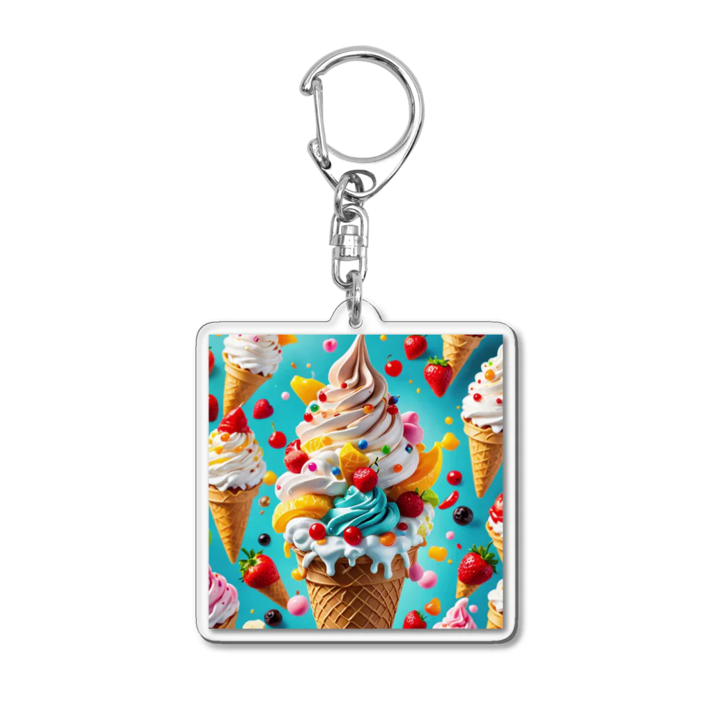 noBuのソフトクリームのアイスクリーム Acrylic Key Chain