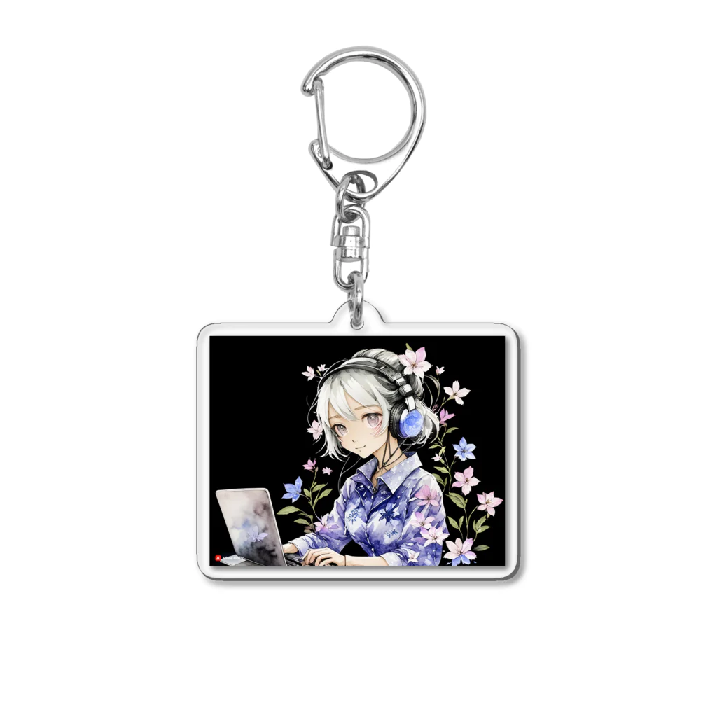 kawaii closetのフラワーガール Acrylic Key Chain