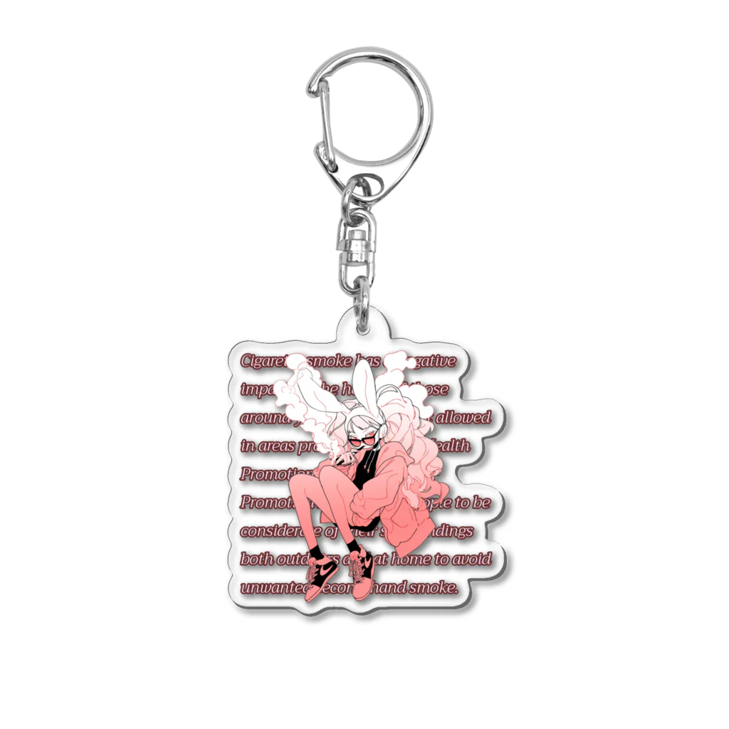 がーるずしょっぷのキセル喫煙兎娘 Acrylic Key Chain