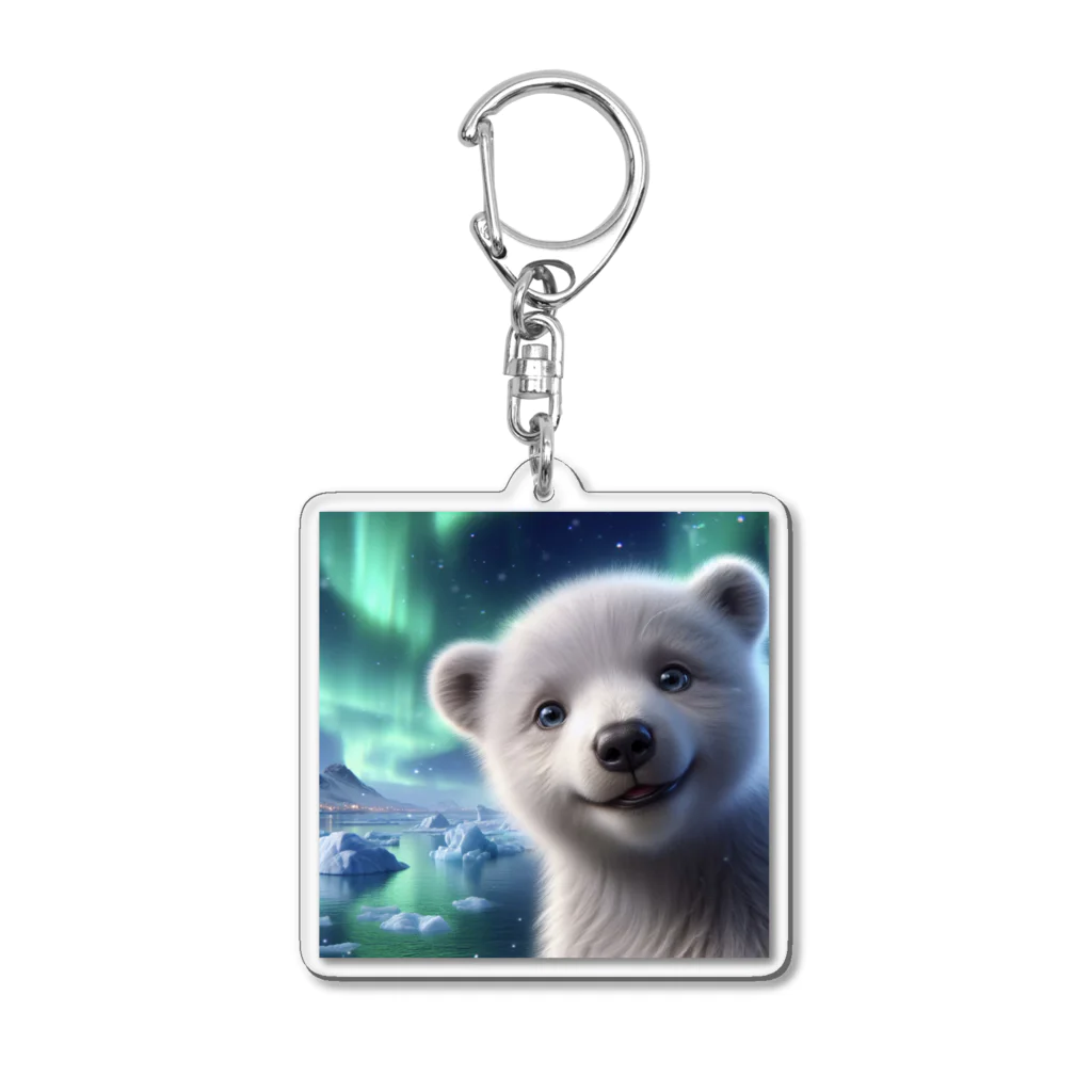 うみのいえのシロクマベビ Acrylic Key Chain