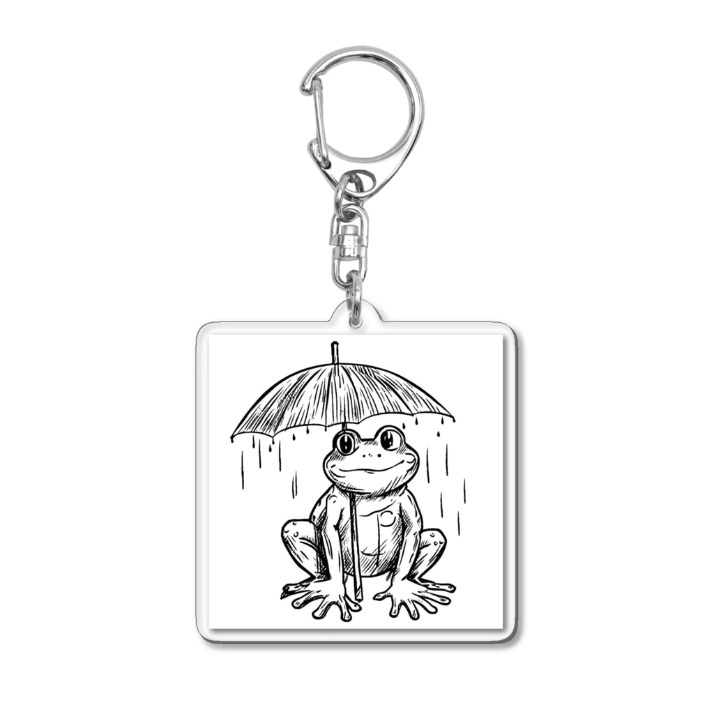 kabotya914の雨が嫌いなカエルくん Acrylic Key Chain