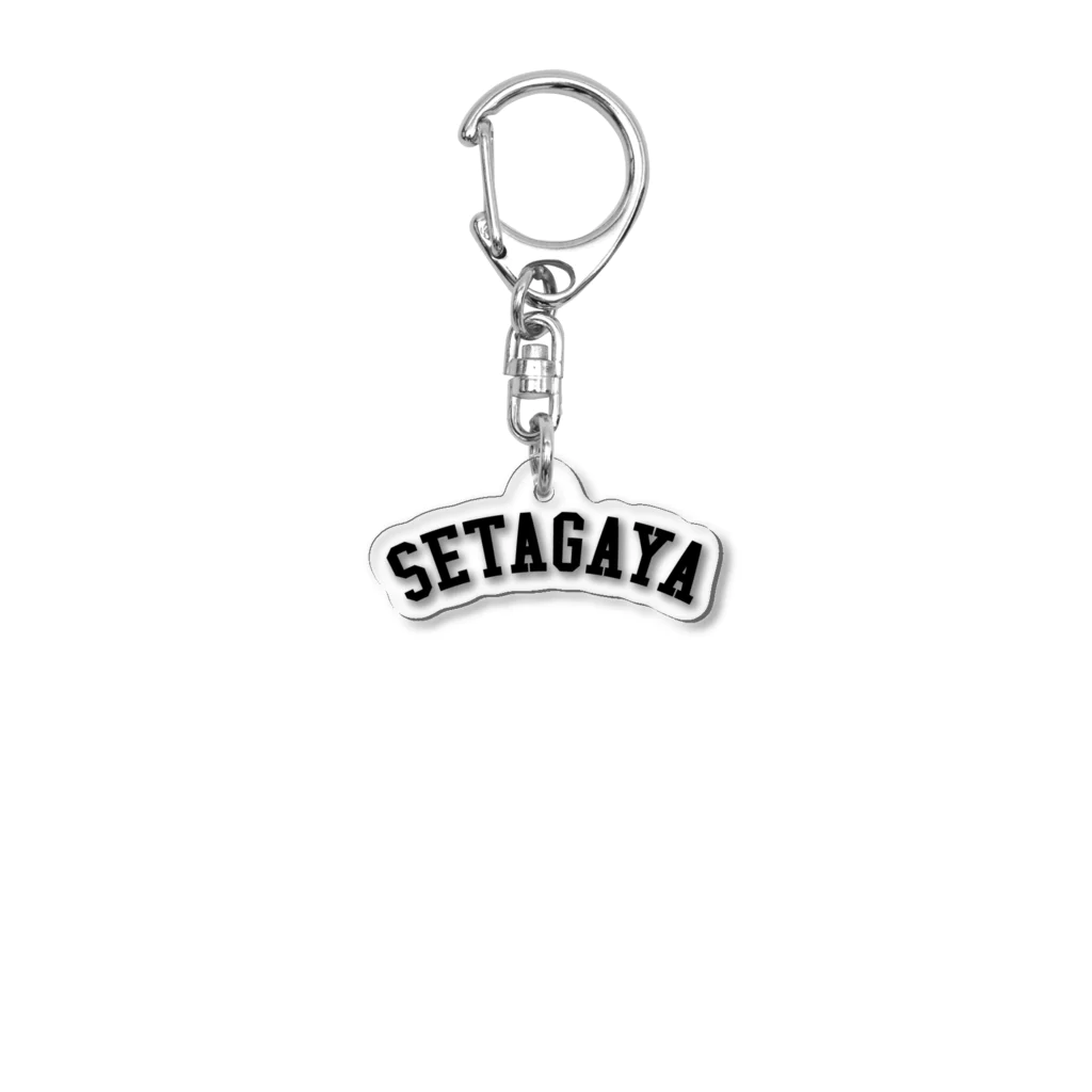 せたが屋さんの世田谷Tシャツ　ブラックロゴ(setagaya item) Acrylic Key Chain