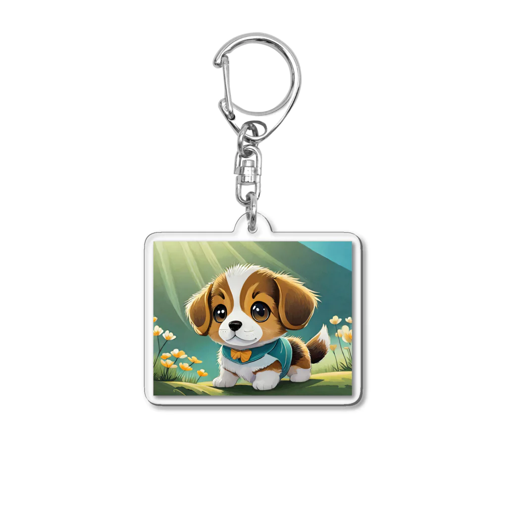 InkCraftsのかわいい子犬 アクリルキーホルダー