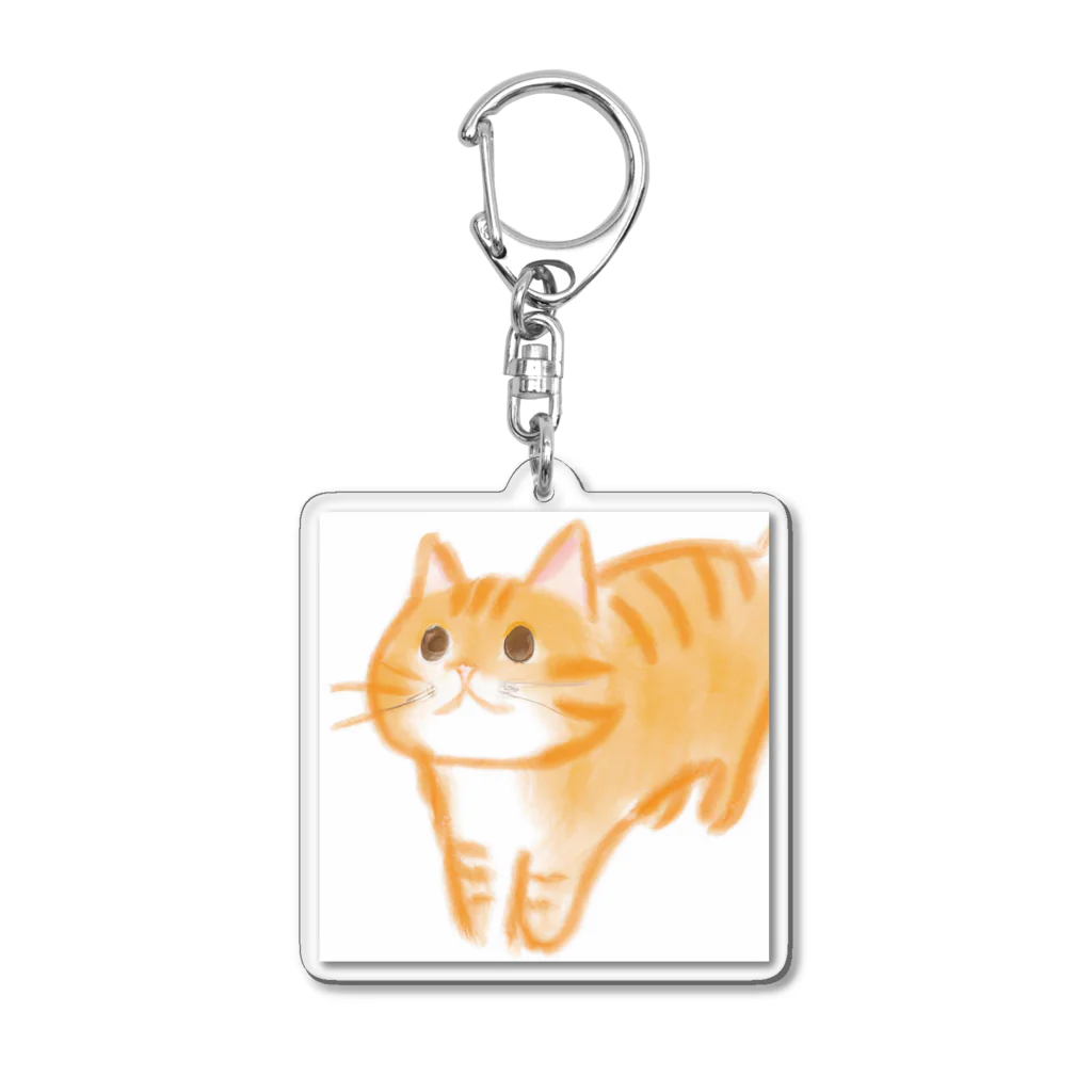 shopアルーニョのキュートなワクワクねこ Acrylic Key Chain