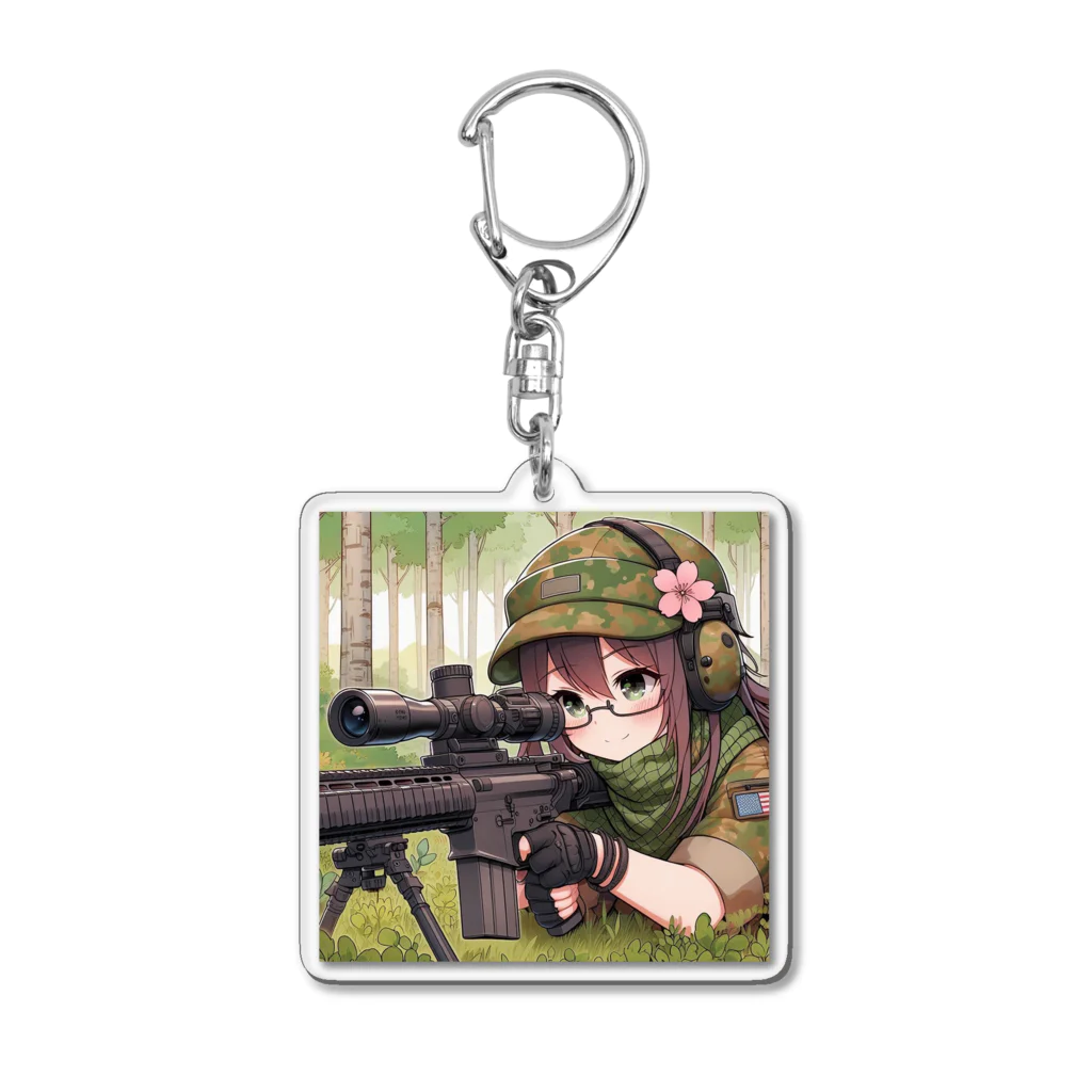 SWQAの可愛い女性スナイパー Acrylic Key Chain