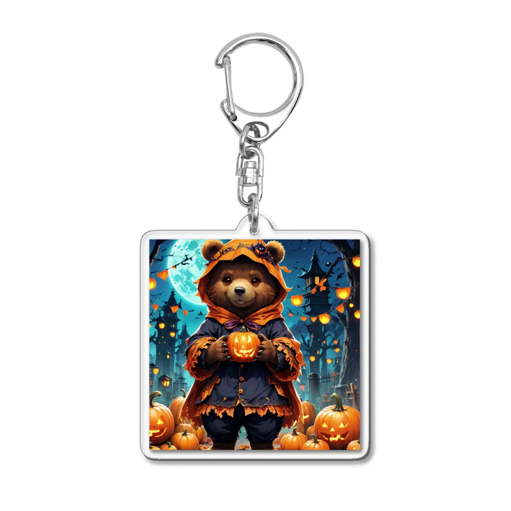 noBuのハロウィンのコスチュームを着ている熊 Acrylic Key Chain