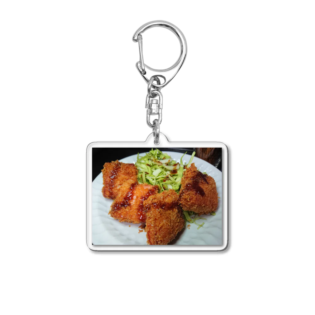 numeron's shopの肉、カツ、おいしいやつ Acrylic Key Chain