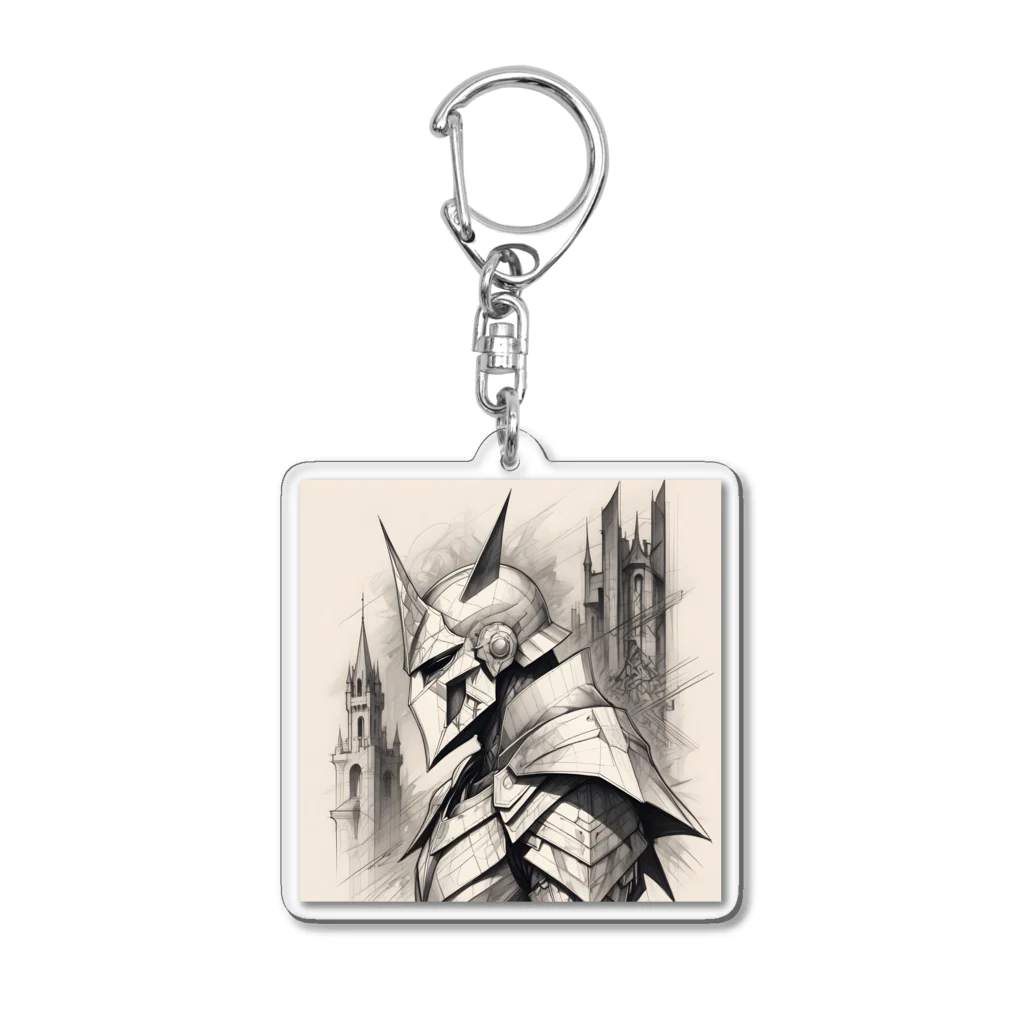 AI Fantasy Art Shopのblood knight④ Acrylic Key Chain