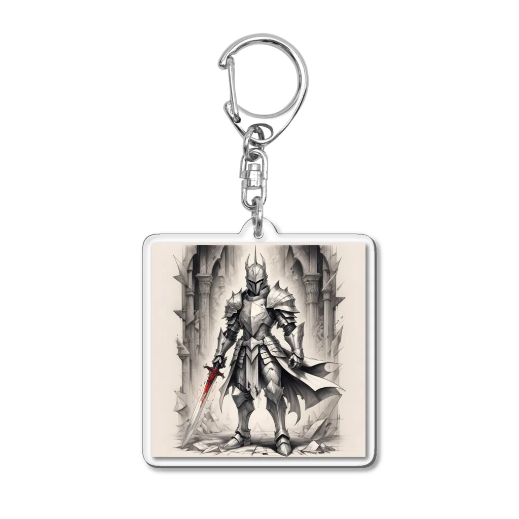 AI Fantasy Art Shopのblood knight⑦ Acrylic Key Chain