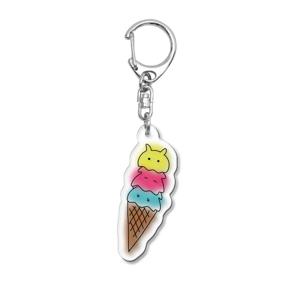 yuruchara_creatureの今にも溶けそうなアイス Acrylic Key Chain