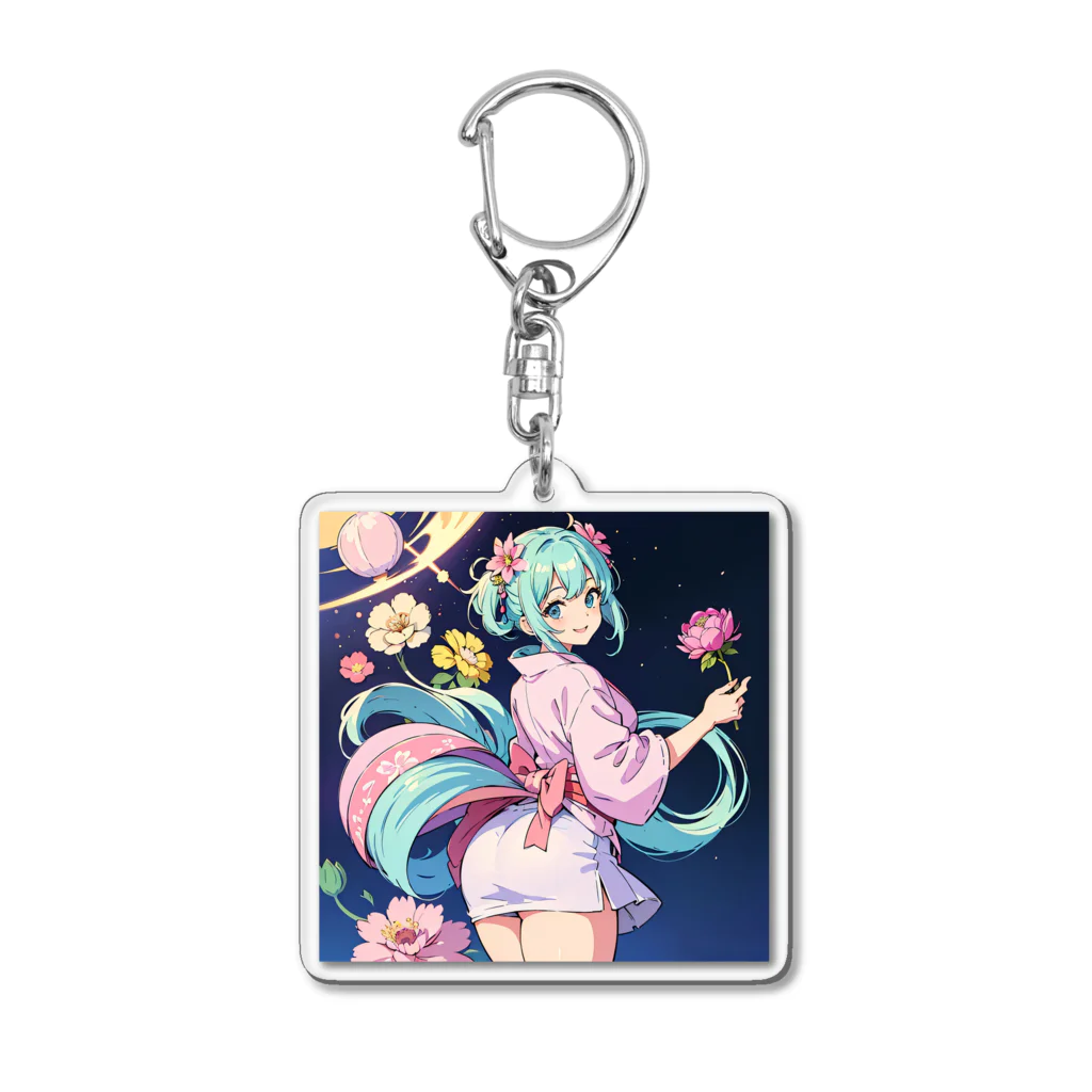 yozoraniyumeoの魔法浴衣少女 Acrylic Key Chain