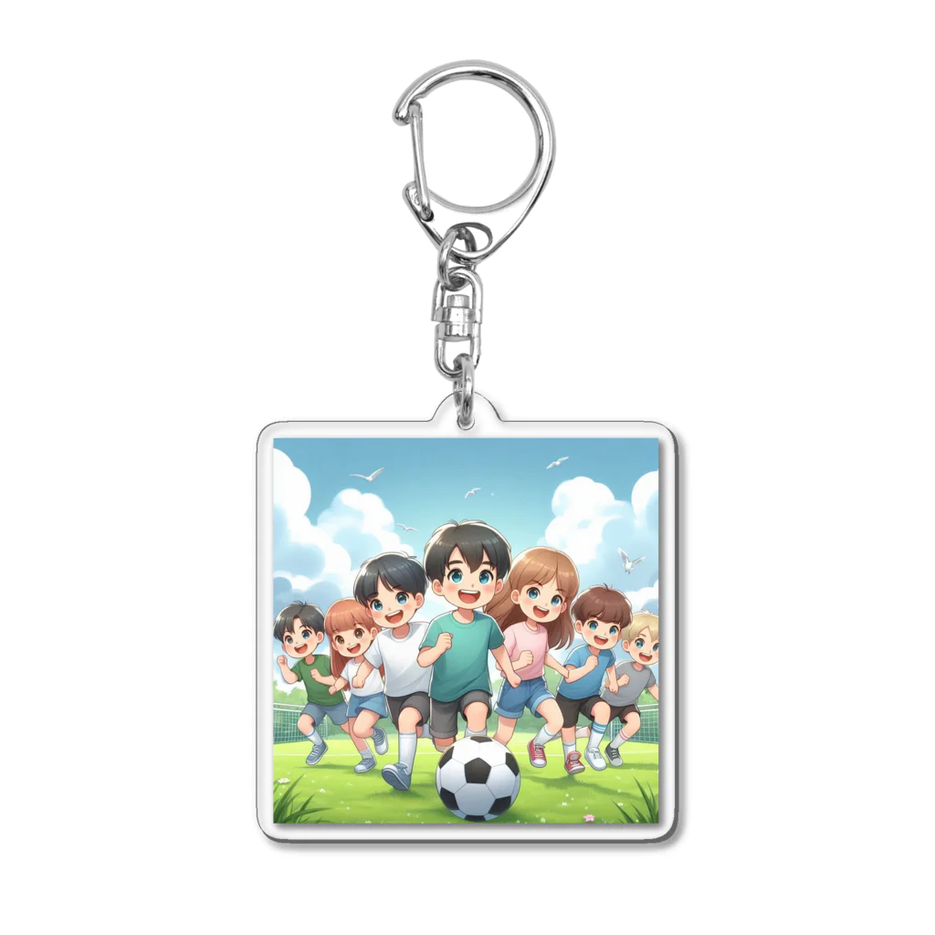 Minashのサッカーとともだち アクリルキーホルダー