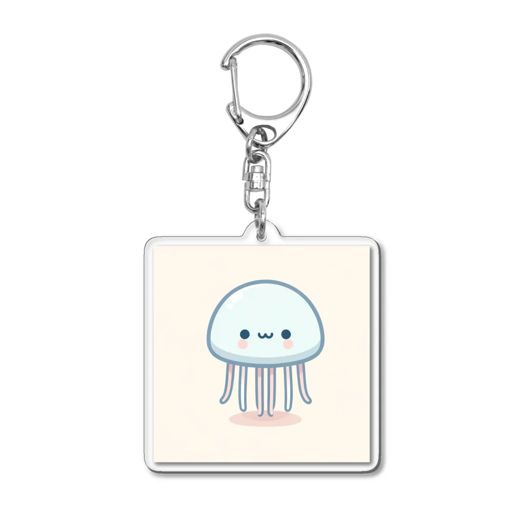 わくわく海の雑貨屋のゆるゆるクラゲちゃん Acrylic Key Chain