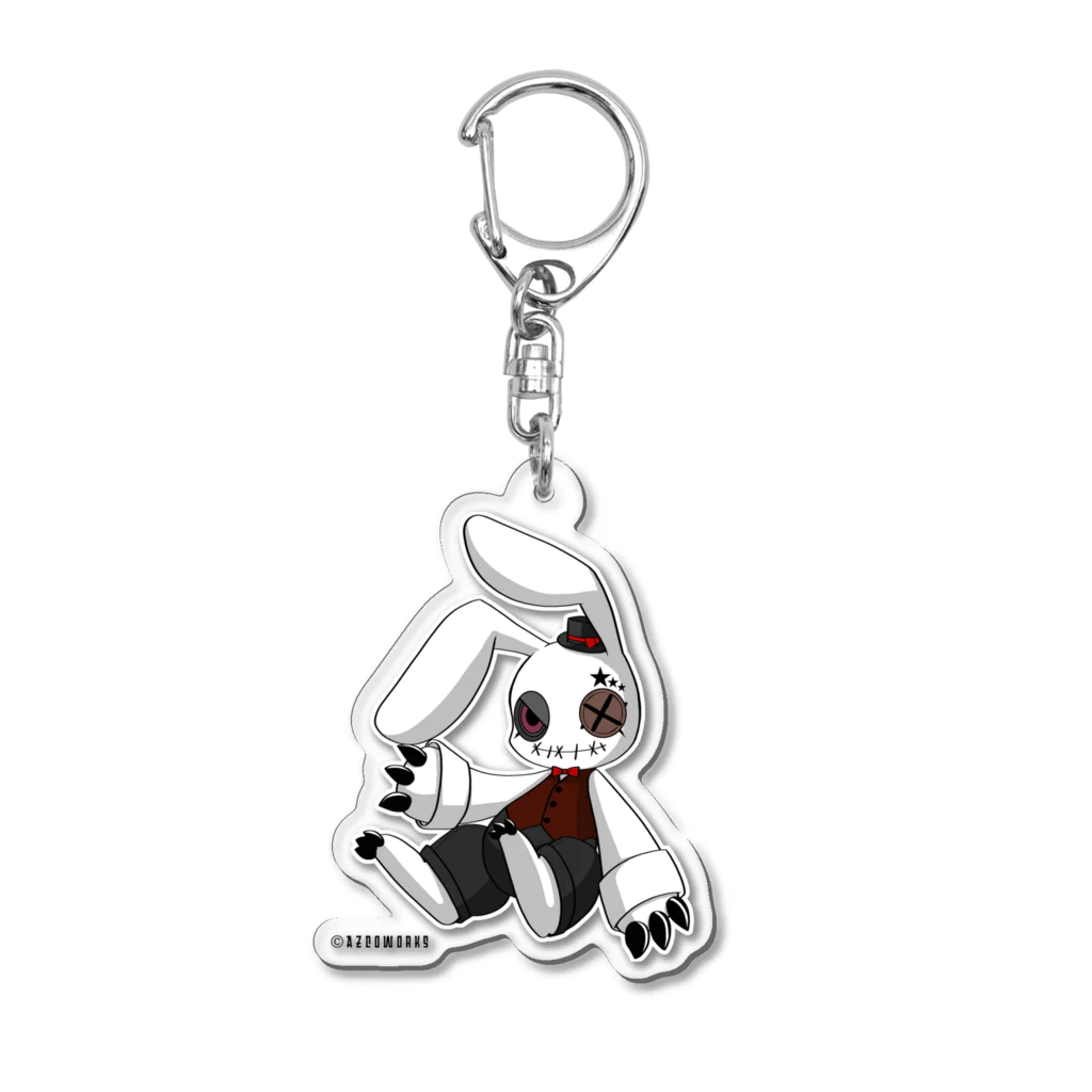 AZCo/AZCoWORKs suzuri店のRabbit × Rabbit トーマス Acrylic Key Chain