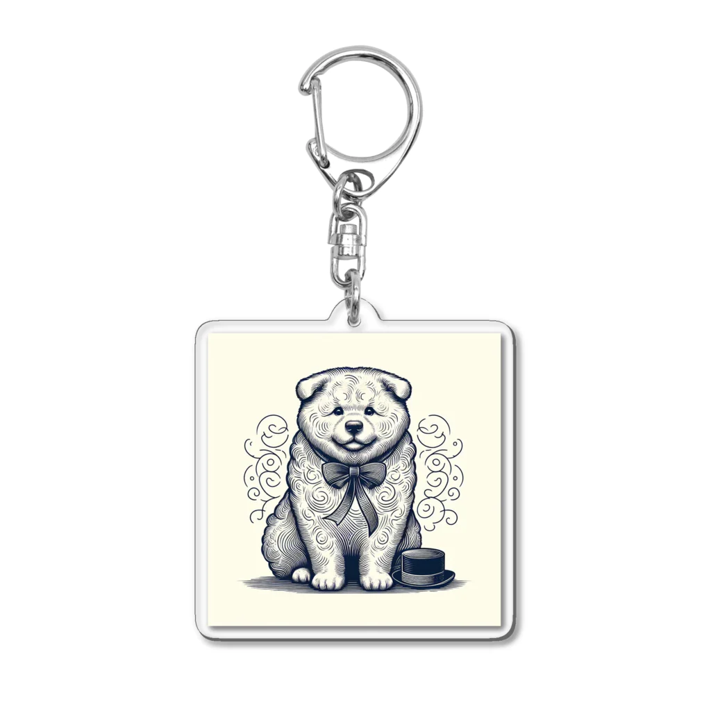 caa11052の穏やかな犬 Acrylic Key Chain