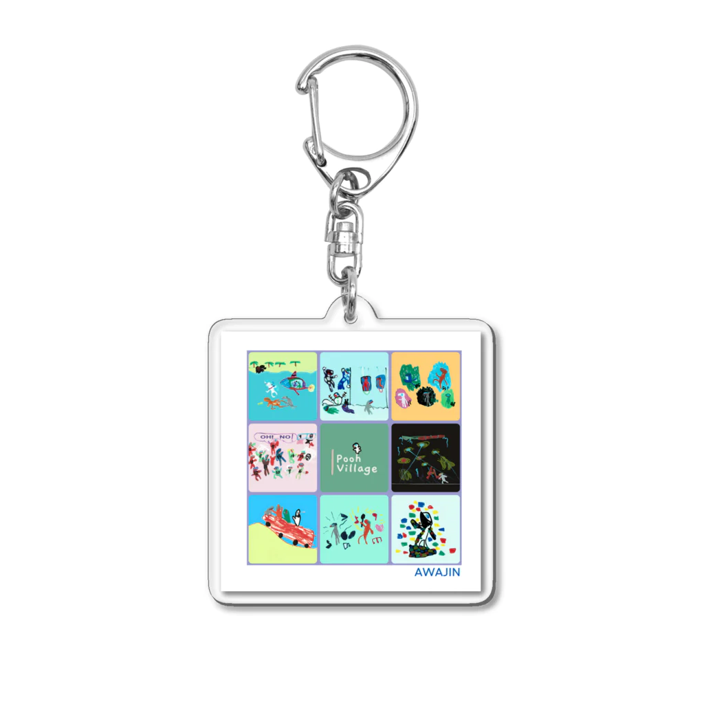 泡人FAMILIA🐩フィジカルマーケットのプープープーみんなのプー Acrylic Key Chain