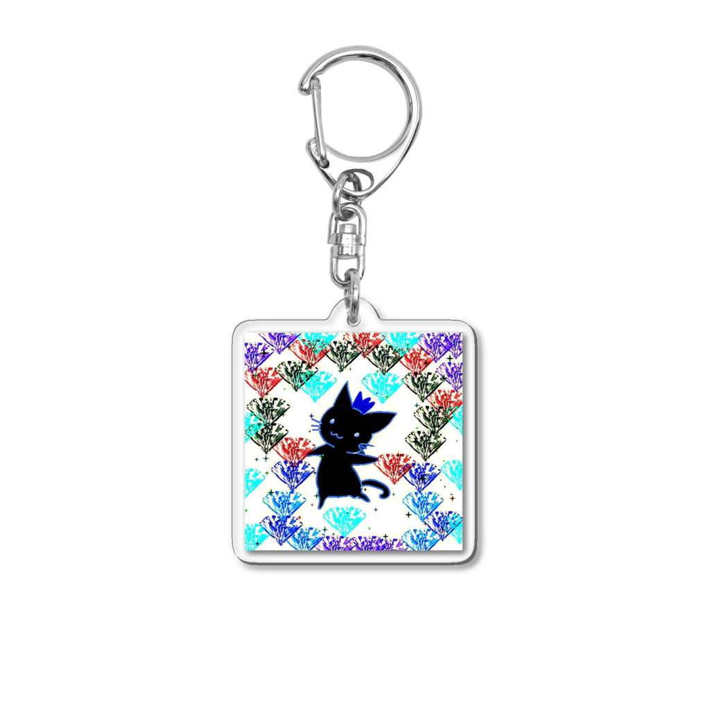 エネハピる〜🫧✨の🌹✨Dancing SHADOW Cat✨ Acrylic Key Chain