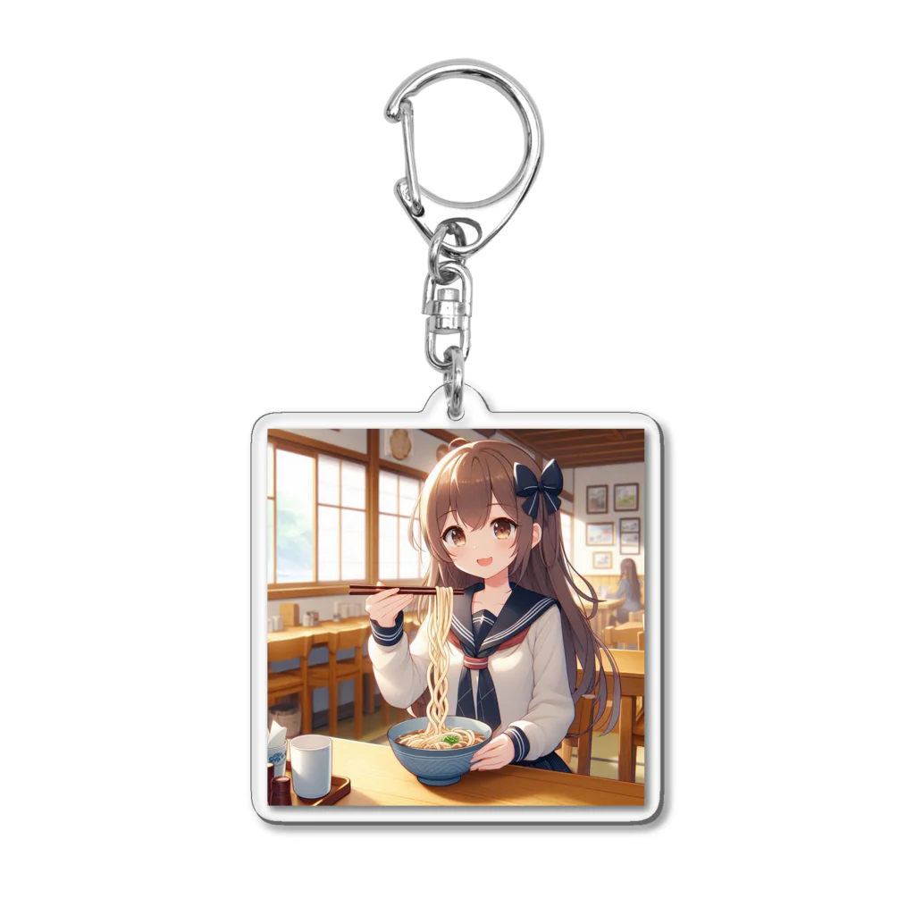 SWQAのうどんを食べるjk Acrylic Key Chain