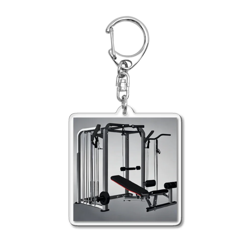 muscle_0419の自宅トレーニング室 Acrylic Key Chain