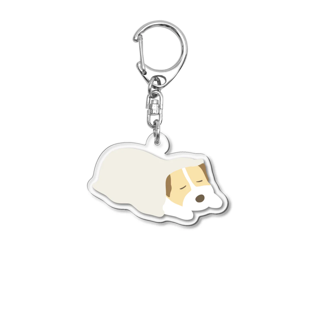 ジャックラッセルテリアのお店のタオルすき Acrylic Key Chain