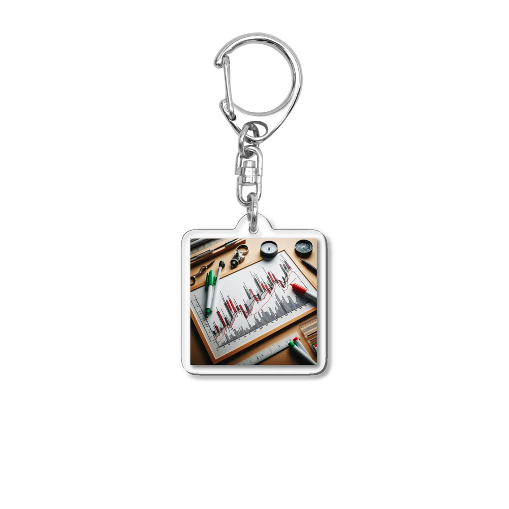 rukia59のローソク足 Acrylic Key Chain