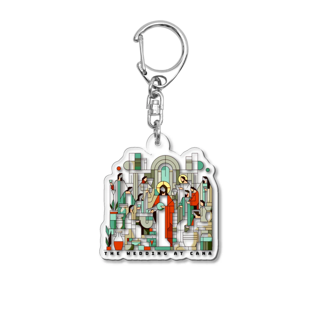 APOJOHNのカナの婚礼 Acrylic Key Chain