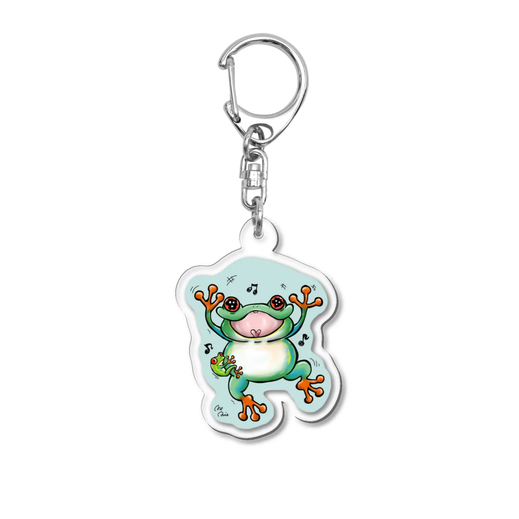 Art梨園（アトリエ）のアカメアマガエル Acrylic Key Chain