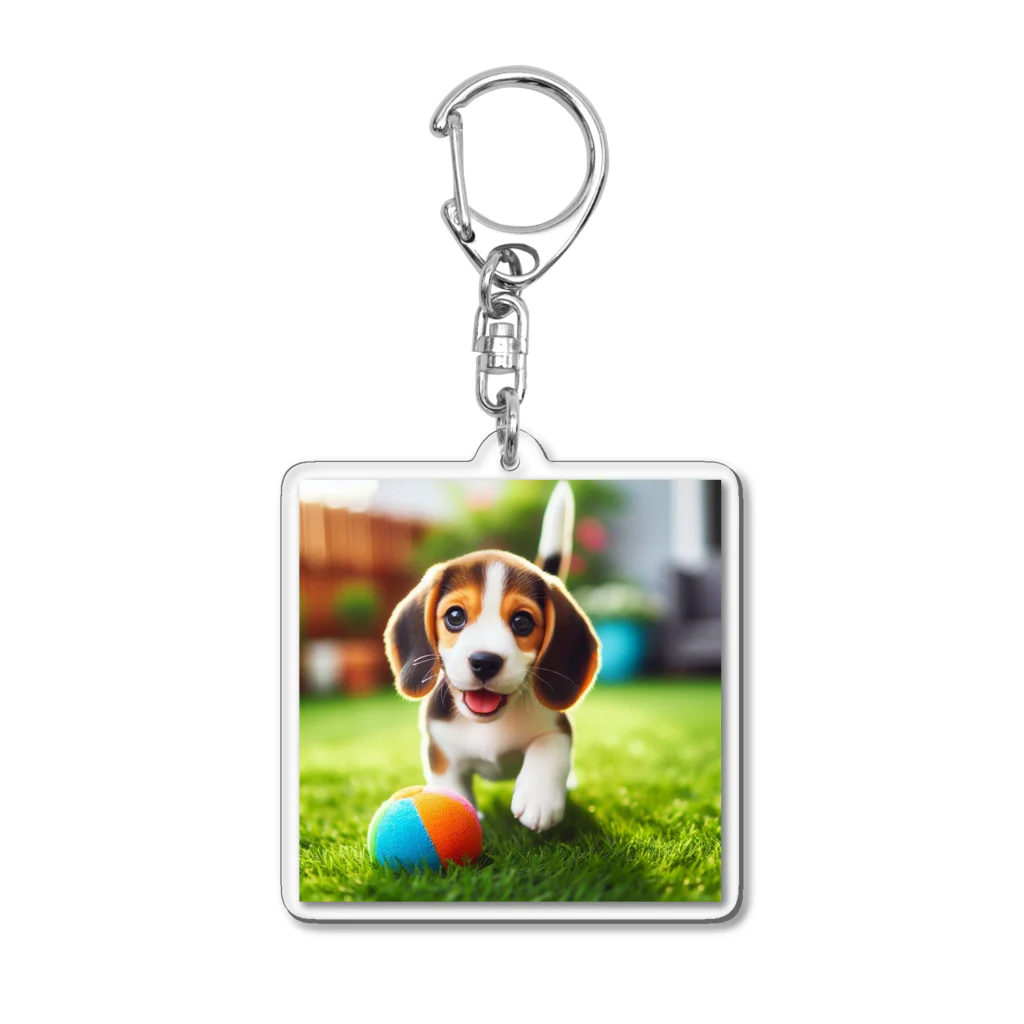 カジノ屋のビーグル犬キキちゃん Acrylic Key Chain