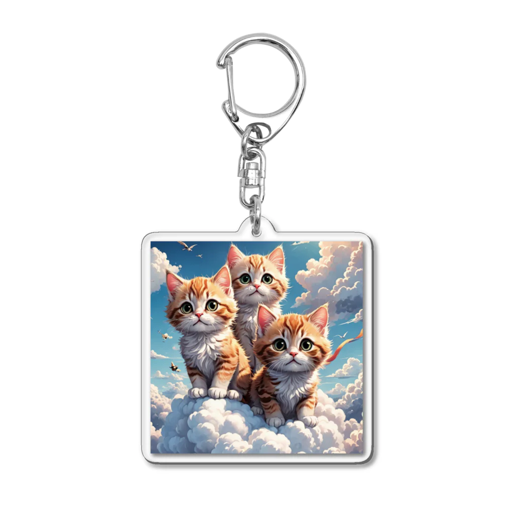 HIROICの雲猫 Acrylic Key Chain