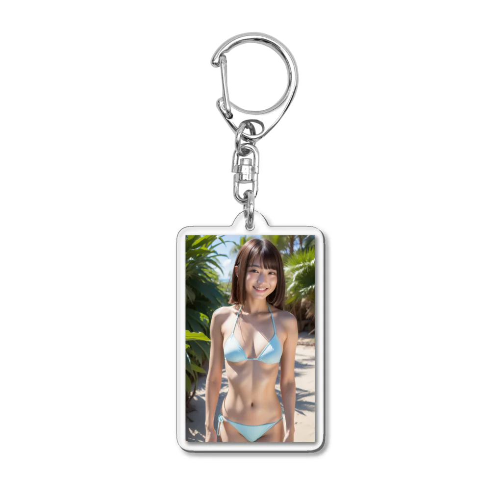 AIグラビア写真集の水着美女 Acrylic Key Chain