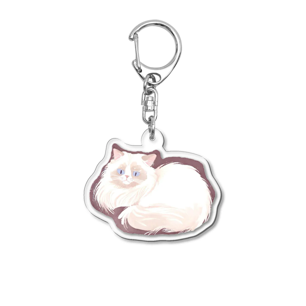 自分が欲しいグッズをつくるショップの不機嫌なラグドール Acrylic Key Chain