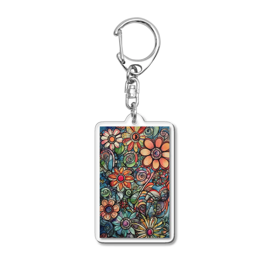 癒し屋（iyashiya）のFlowers１ Acrylic Key Chain