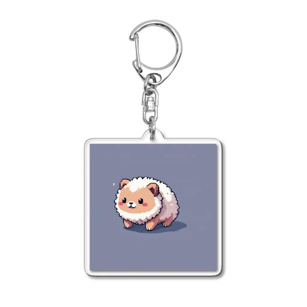 SimplicitySmilesのこの可愛いキャラは犬？犬じゃない？その正体は謎… Acrylic Key Chain