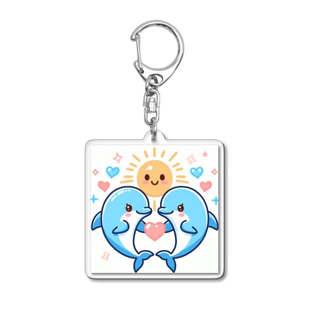 ゆるふわすとあっ♪の愛♡イルカ Acrylic Key Chain