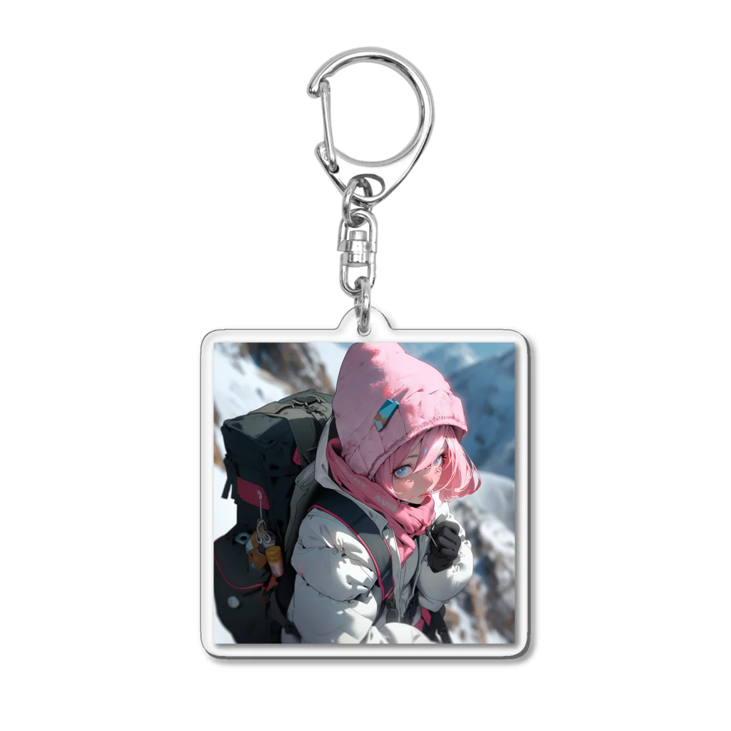 ぶーたんの氷の頂を目指して Acrylic Key Chain