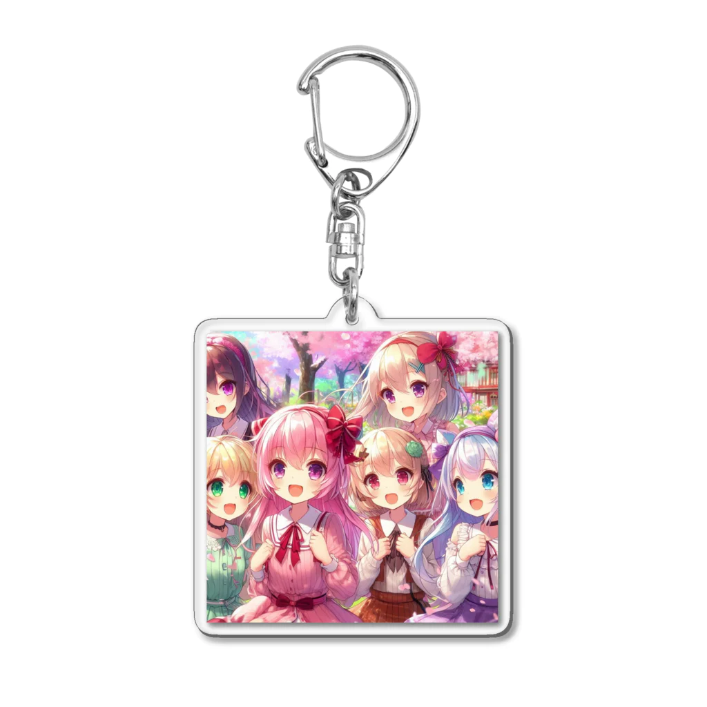 8kn356231の美少女 Acrylic Key Chain