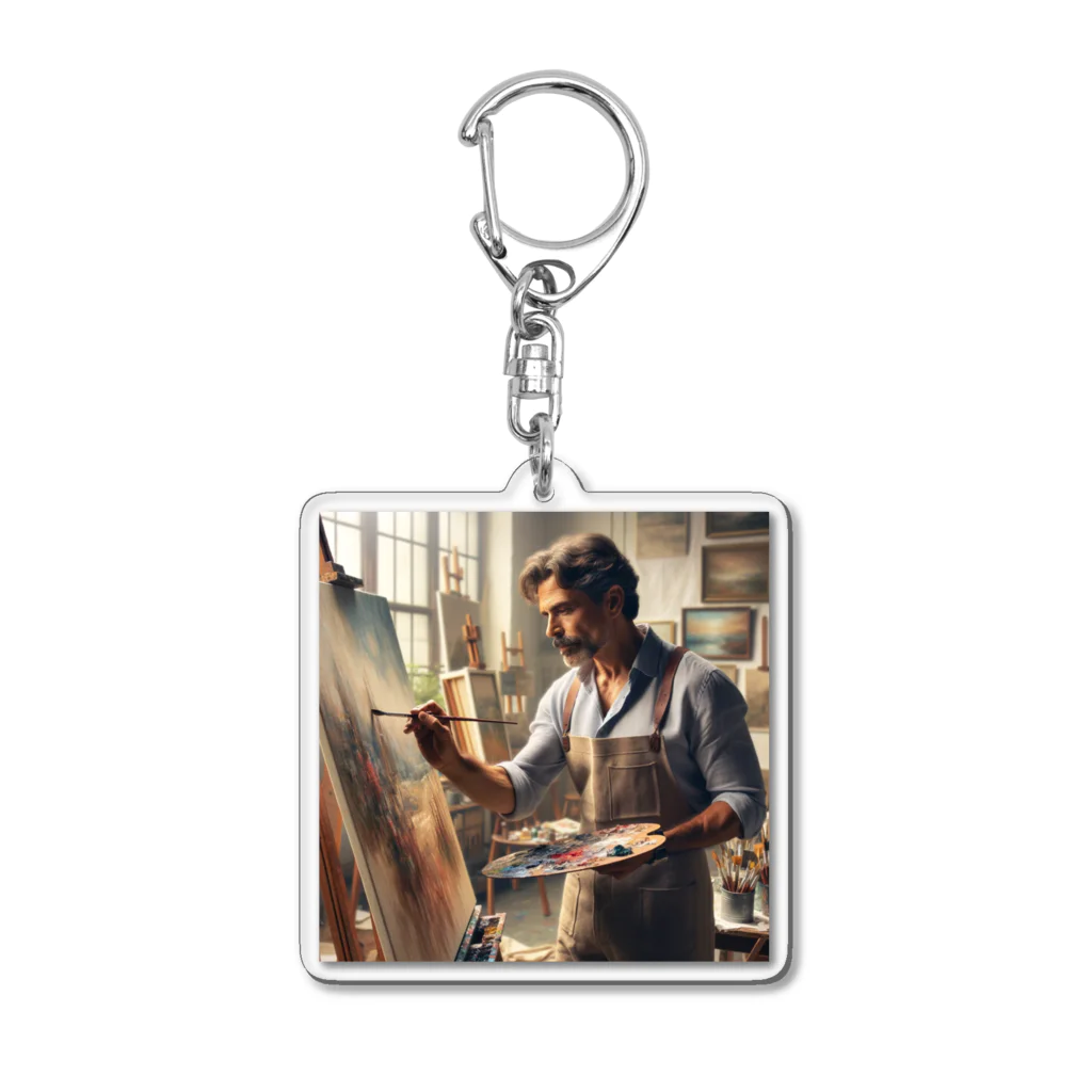 ハムケツクリエーターのmodern artist Acrylic Key Chain