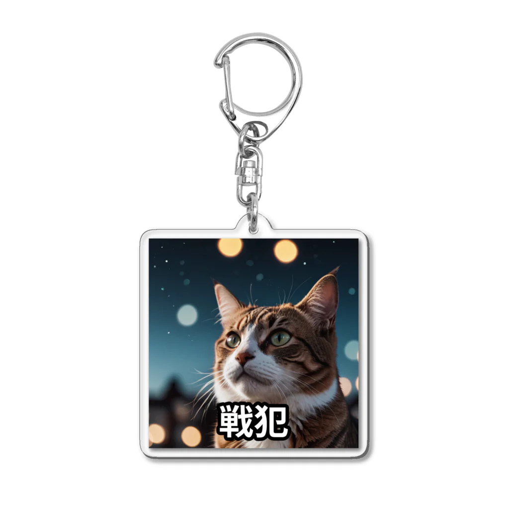 rurifuのゲーミング猫 Acrylic Key Chain