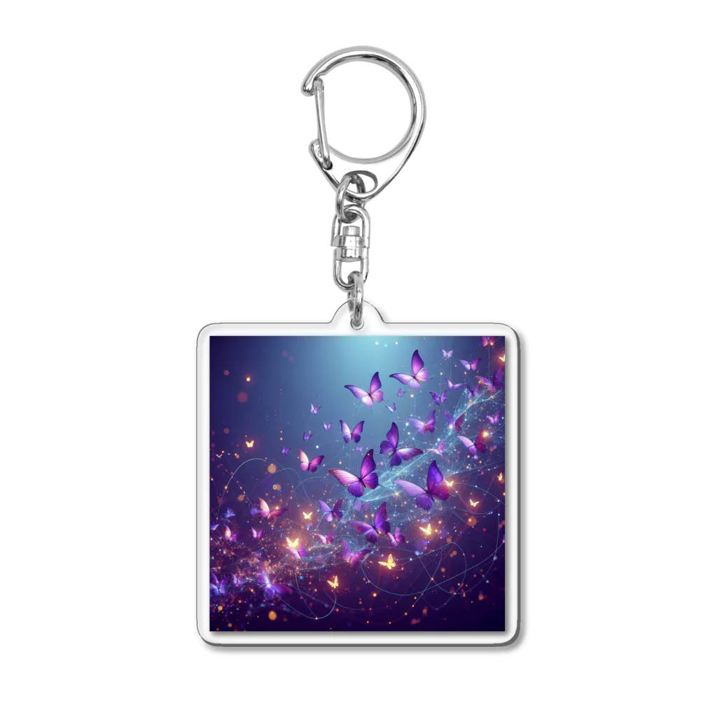 Hojo_Gorozaemonの紫蝶・壱 Acrylic Key Chain