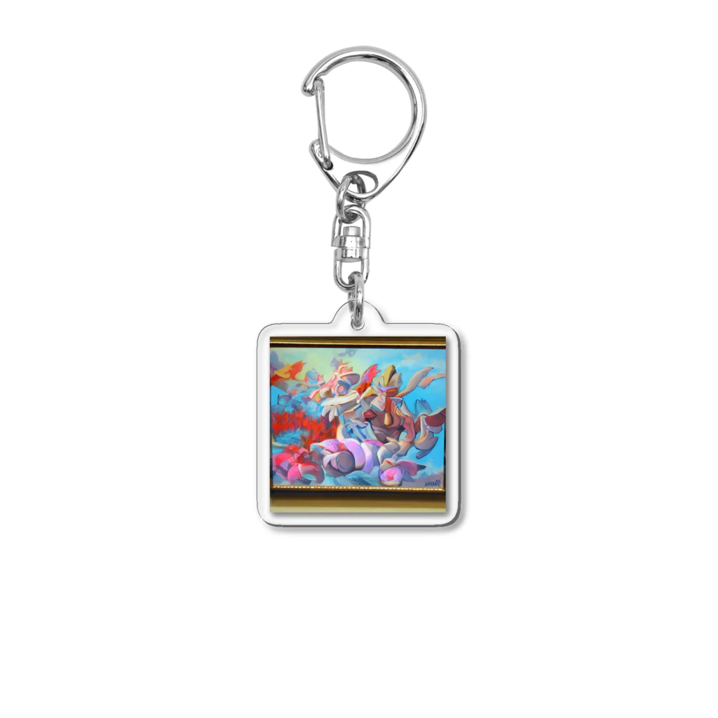 エーアイエイエイのAIが考えた「願いが叶う絵」 Acrylic Key Chain