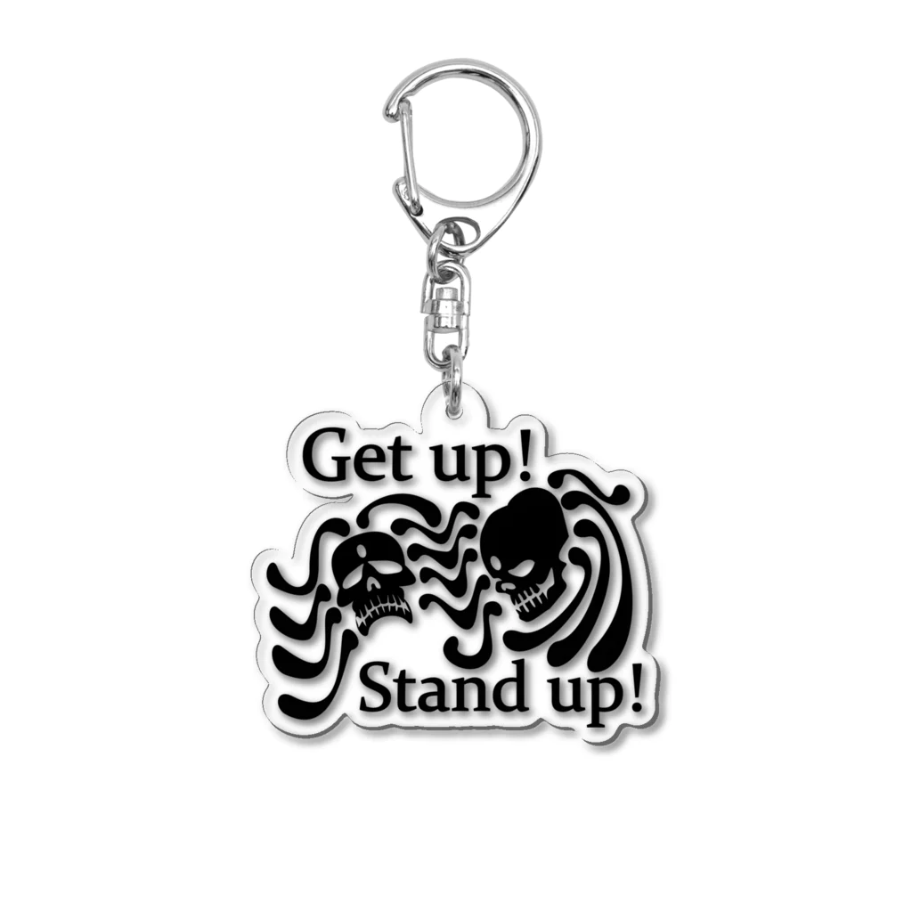 『NG （Niche・Gate）』ニッチゲート-- IN SUZURIのGet Up! Stand Up!(黒) アクリルキーホルダー