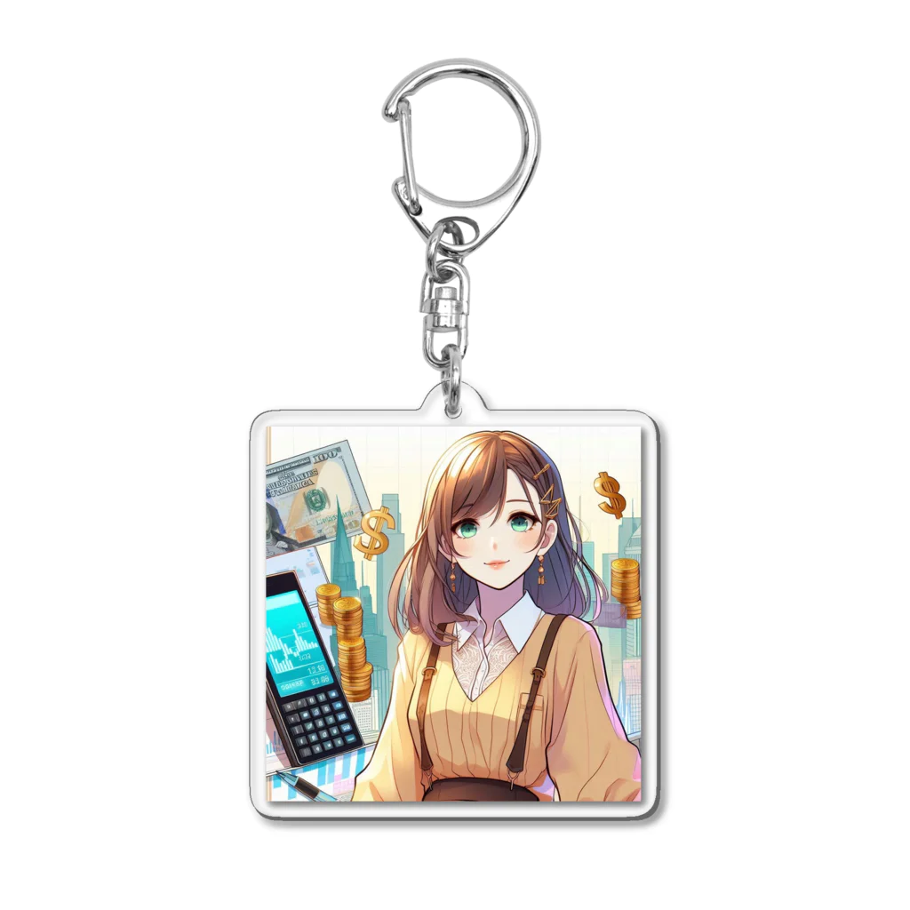 おっちゃんストアの美女投資家 Acrylic Key Chain